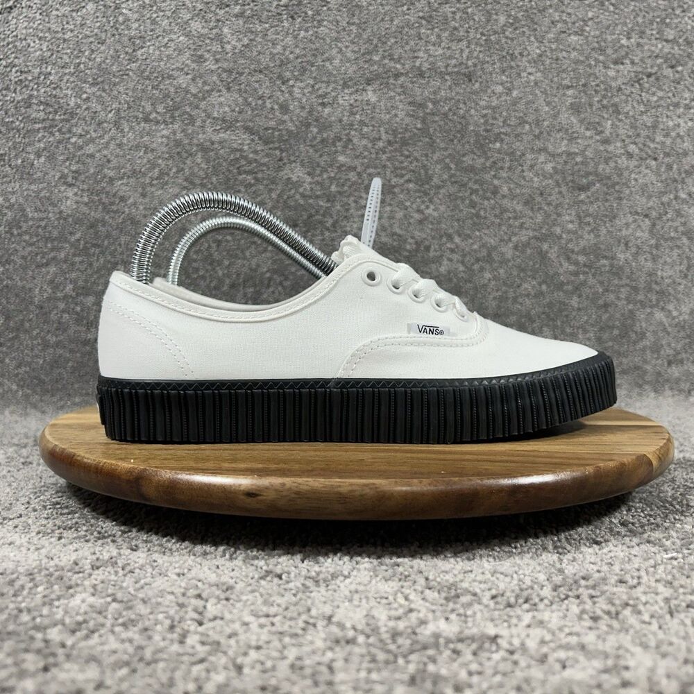 Vans Authentic Creeper Women’s Size 9 Core White Black Sole Grunge Shoes NWOB